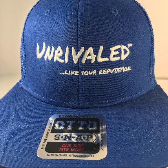 OTTO UNRIVALED Trucker Hat Cap Men's One Size Fits All. Blue Strapback - Picture 3 of 8